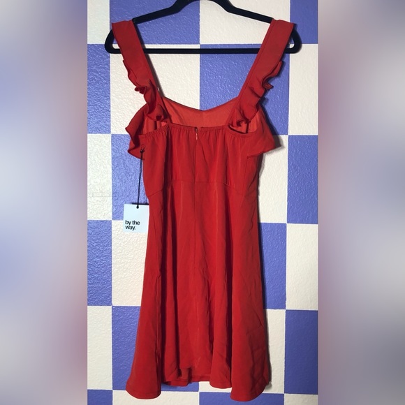NWT By the way. Ruffle Peyton Cami Mini Dress in Poppy - Size S - Picture 2 of 4